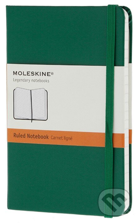 Moleskine – malý linajkový zápisník (pevná väzba) – zelený, Moleskine