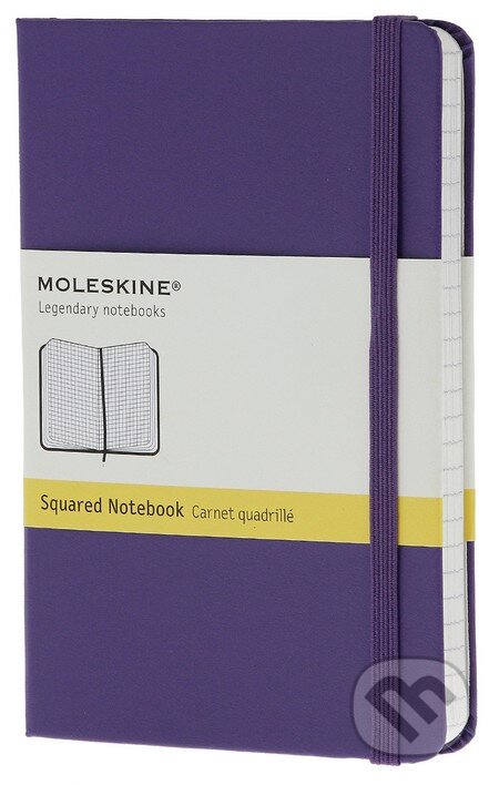 Moleskine – malý štvorčekový zápisník (pevná väzba) – fialový, Moleskine