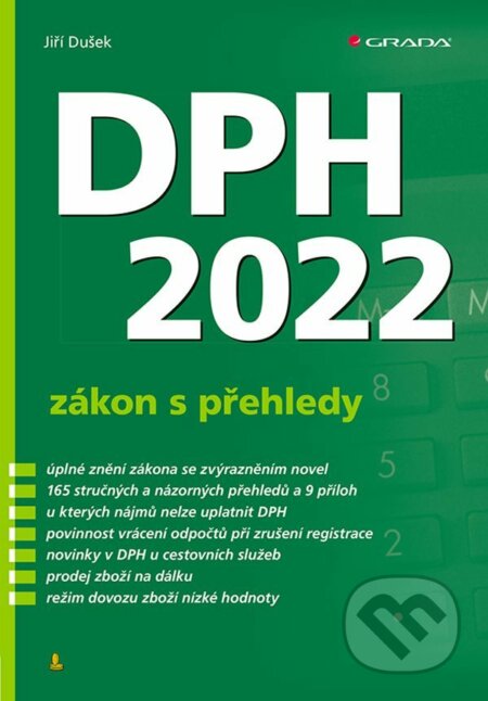 DPH 2022 - zákon s přehledy - Jiří Dušek, Grada, 2022