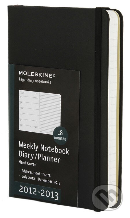 Moleskine – 18-mesačný plánovací zápisník 2013/2014 (malý, týždenný, pevná väzba), Moleskine, 2013