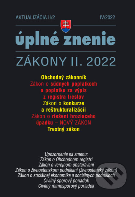 Aktualizácia II/2/2022 - Riešenie hroziaceho úpadku, Poradca s.r.o., 2022
