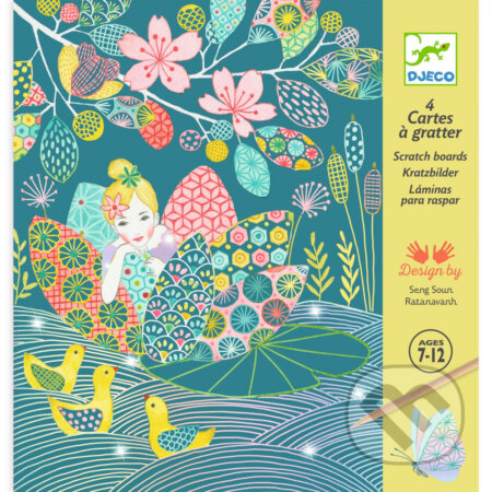 Vyškrabovacie obrázky: Jazero s dúhovým leskom