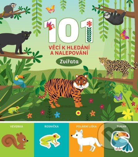 101 věcí k hledání a nalepování - Zvířata - kniha z kategorie Samolepky