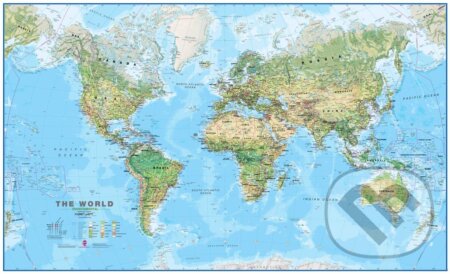 Svet - geografická mapa 1:30 mil., TATRAPLAN, 2022