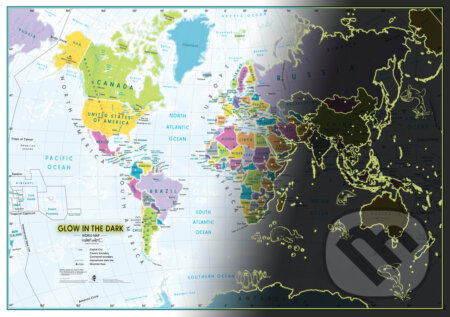 Svet - svietiaca mapa detská 1:44 mil., TATRAPLAN, 2022