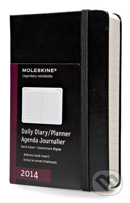 Moleskine – 12-mesačný diár 2014 čierny (malý, denný, pevná väzba), Moleskine, 2013