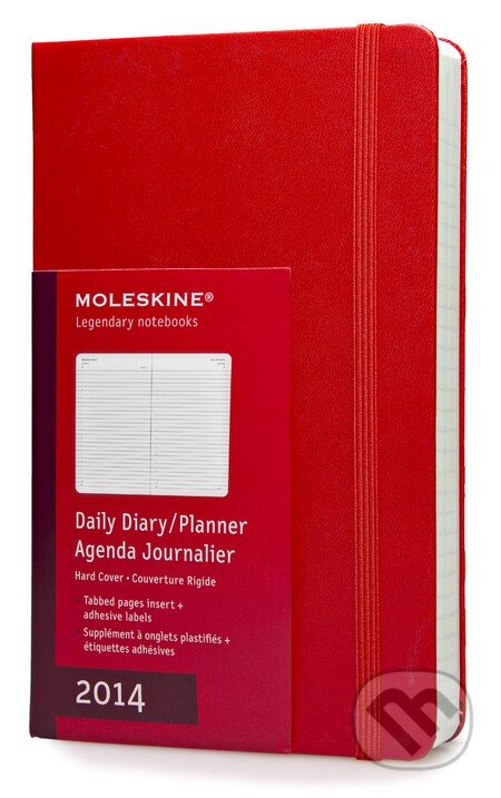 Moleskine – 12-mesačný diár 2014 červený (stredný, denný, pevná väzba), Moleskine, 2013