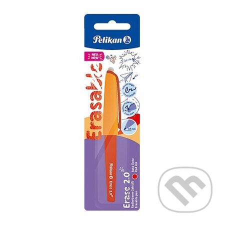 Gumovacie pero Pelikan, červené