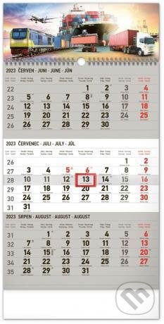 Nástěnný 3měsíční kalendář Spedice 2023 (šedý), Presco Group, 2022