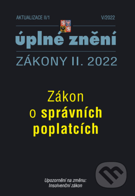 Aktualizace II/1/2022 - Zákon o správních poplatcích