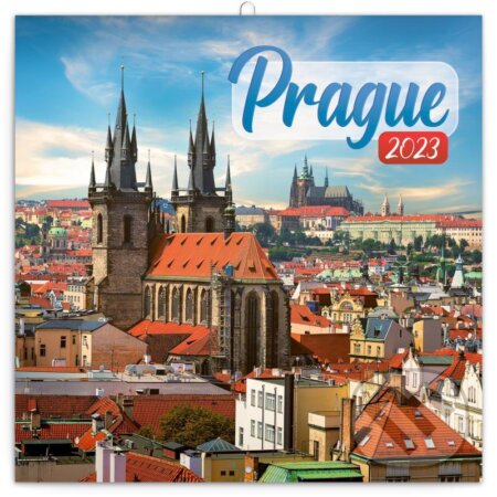 Poznámkový nástěnný kalendář Prague 2023, Presco Group, 2022