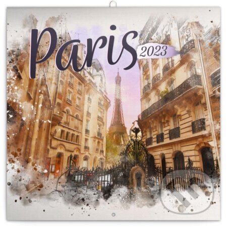 Poznámkový nástěnný kalendář Paris 2023, Presco Group, 2022