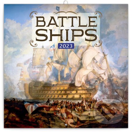Poznámkový nástěnný kalendář Battle Ships 2023, Presco Group, 2022