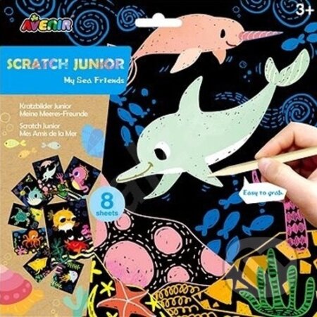 Škrabací obrázky - Mořští tvorové - hra z kategorie Vzdělávací hry