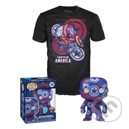Funko POP & Tee: Marvel Patriotic Age - Captain America, Funko, 2022