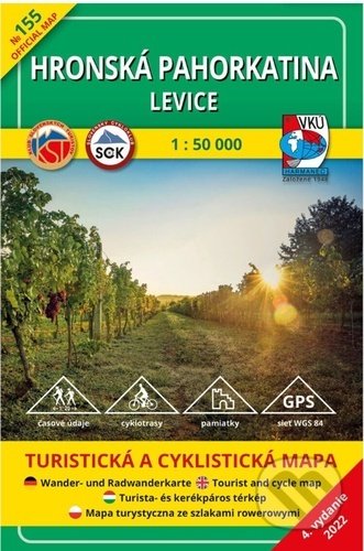 Hronská pahorkatina - Levice (turistická mapa č. 155)