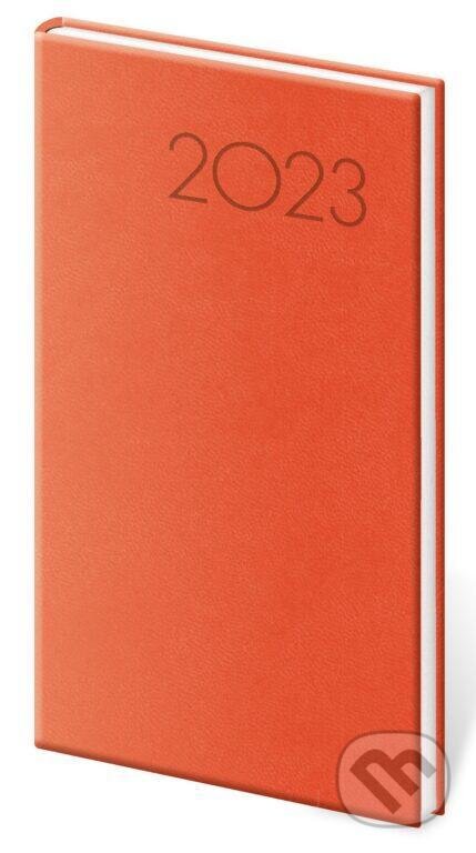 Diář 2023 Print - oranžová, týdenní, kapesní, Helma365, 2022