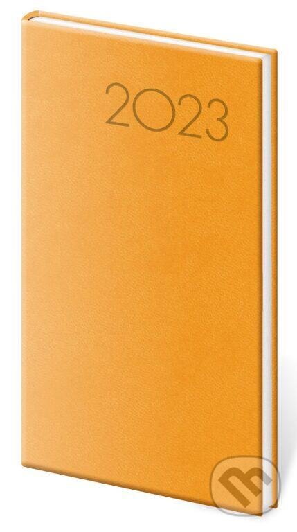 Diář 2023 Print - žlutá, týdenní, kapesní, Helma365, 2022