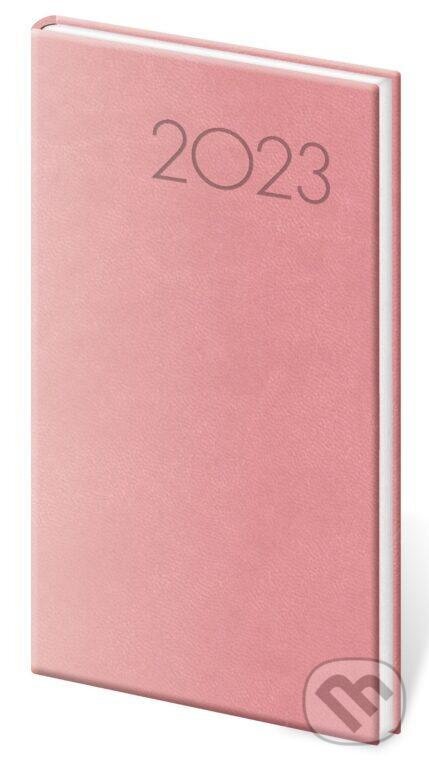 Diář 2023 Print - růžová, týdenní, kapesní, Helma365, 2022