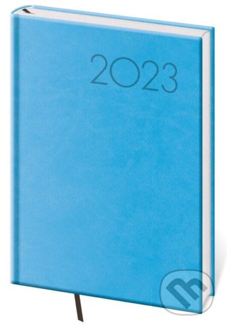 Diář 2023 Print - světle modrá, týdenní A5, Helma365, 2022