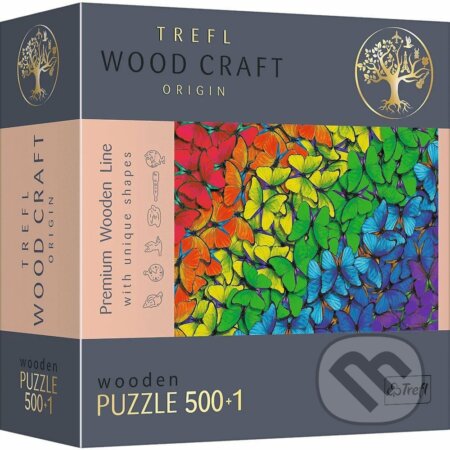Dúhové motýle (Drevené puzzle)