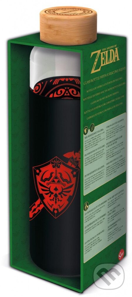 Fľaša sklenená s návlekom Zelda 585 ml