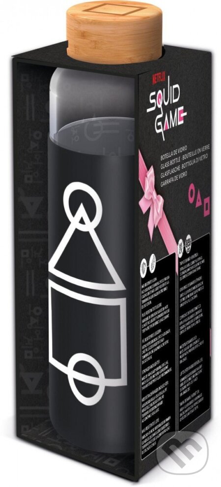 Fľaša sklenená s návlekom Squid Games 585 ml