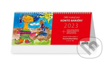 Kalendář stolní 2023 - Děti malují pro Konto Bariéry, Helma365, 2022