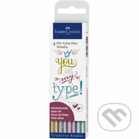 PITT umelecké fixky Metalické set, 4ks