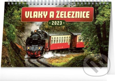 Stolní kalendář Vlaky a železnice 2023, Presco Group, 2022