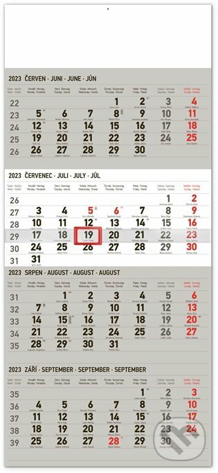 Nástěnný kalendář 4měsíční standard 2023 - 