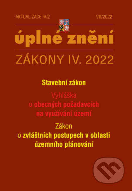 Aktualizace IV/2 - stavební zákon, územní plánování, Poradce s.r.o., 2022