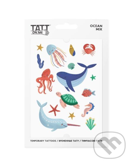 TATTonMe Vodeodolné dočasné tetovačky pre deti Oceán mix, TATTon.me, 2022
