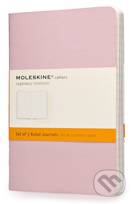 Moleskine - sada 3 malých linajkovaných zošitov Tris Pastel  (mäkká väzba) - mix farieb, Moleskine