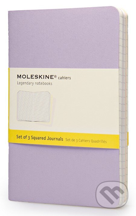 Moleskine - sada 3 malých štvorčekovaných zošitov Tris Pastel  (mäkká väzba) - mix farieb, Moleskine