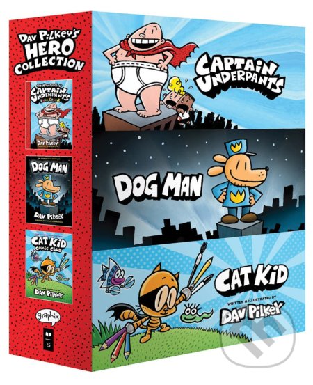 Dav Pilkey's Hero Collection (Captain Underpants #1, Dog Man #1, Cat Kid Comic Club #1) - kniha z kategorie Beletrie pro děti