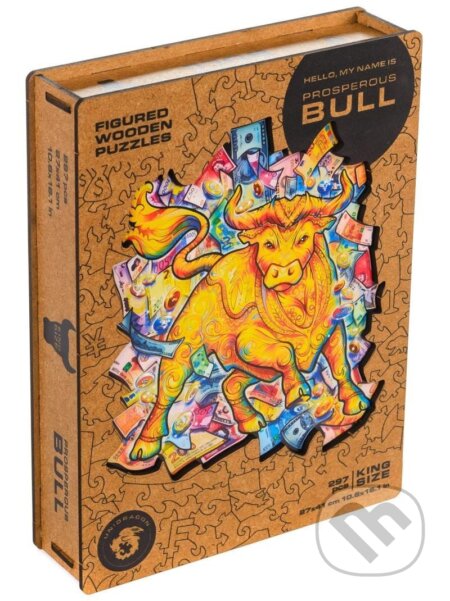 Býk L (Unidragon drevené puzzle) - puzzle z kategorie Zvířata