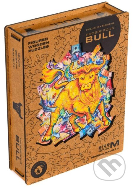Býk M (Unidragon drevené puzzle) - puzzle z kategorie Zvířata