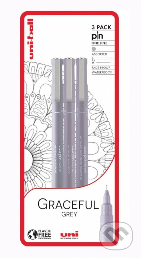 UNI PIN - Graceful Grey sada 3 ks linerů UNI