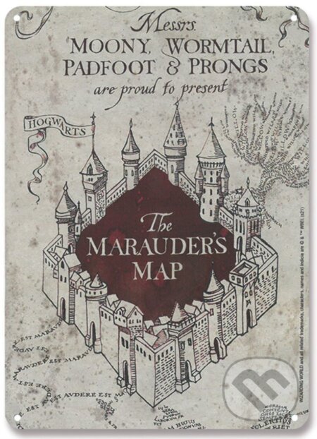 Dekoračná ceduľa Harry Potter: Marauders Map Hogwarts Castle, Harry Potter, 2022
