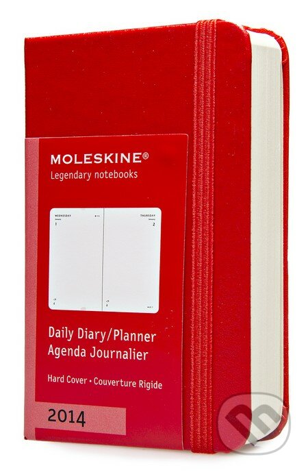 Moleskine – 12-mesačný diár 2014 červený (extra malý, denný, pevná väzba), Moleskine, 2013