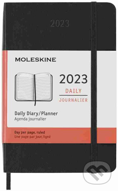 Moleskine – 12-mesačný denný čierny diár 2023, Moleskine, 2022