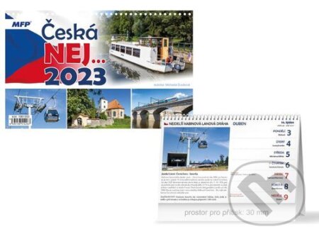 Česká NEJ… 2023 - stolní kalendář, MFP, 2022