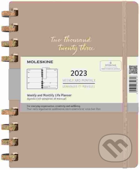 Moleskine – 12-mesačný špirálový hnedý diár 2023, Moleskine, 2022