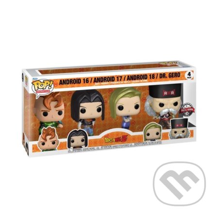 Funko POP Animation: Dragon Ball Z - Android 16, Android 17, Android 18 & Dr. Gero, Funko, 2022