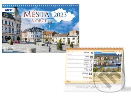 Města a obce ČR 2023 - stolní kalendář, MFP, 2022