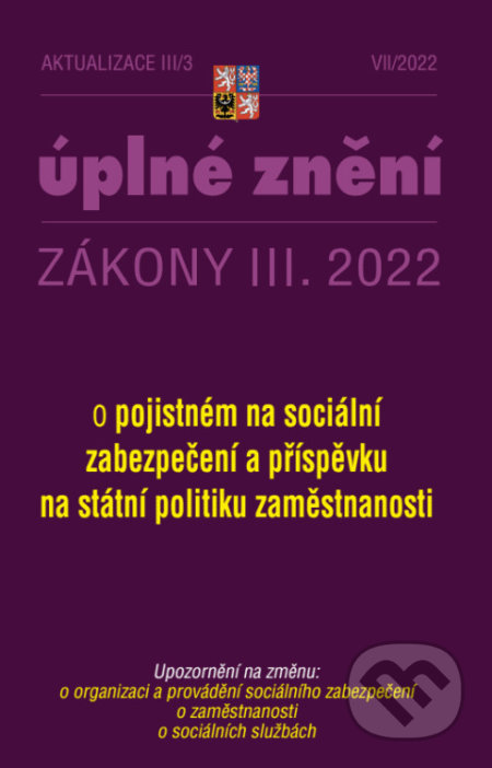 Aktualizace III/3 / 2022 - Zákon o pojistném na sociální zabezpečení, Poradce s.r.o., 2022