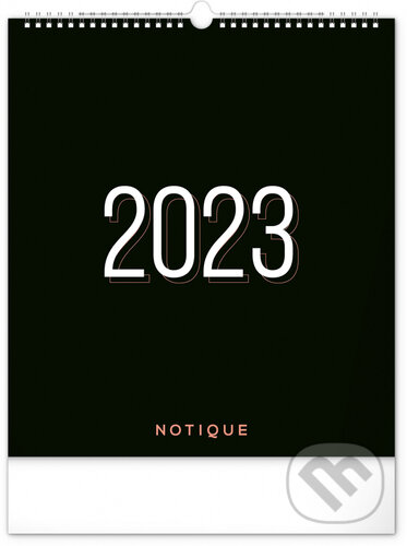 Nástěnný plánovací kalendář Černý 2023, Presco Group, 2022