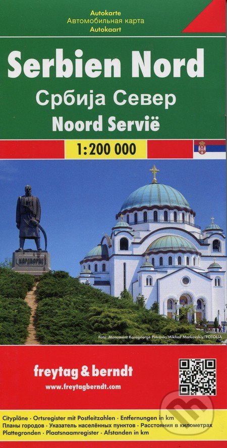 Serbien Nord 1:200 000, freytag&berndt, 2016