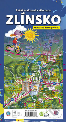 Ručně malovaná cyklomapa: Zlínsko, Malované Mapy, 2022